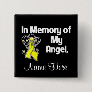 Chapa Cuadrada Personalizar en memoria del cáncer de vejiga de mi