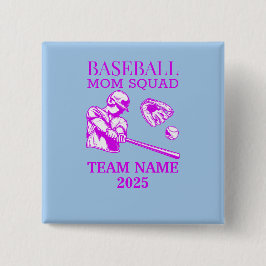 Chapa Cuadrada Personalized baseball mom 