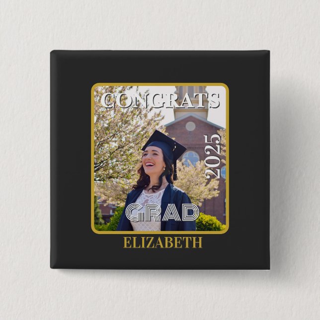 Chapa Cuadrada Personalized congrats grad 2025 (Anverso)