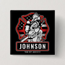 Personalized Firefighter Fire Dept Patriotic Flag