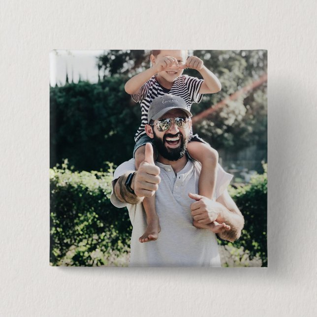 Chapa Cuadrada Personalized Photo (Anverso)