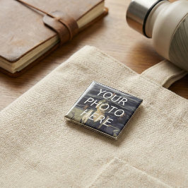 Chapa Cuadrada Personalized Photo Button 