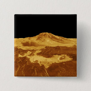 Chapa Cuadrada Perspectiva 3D de Maat Mons en Venus