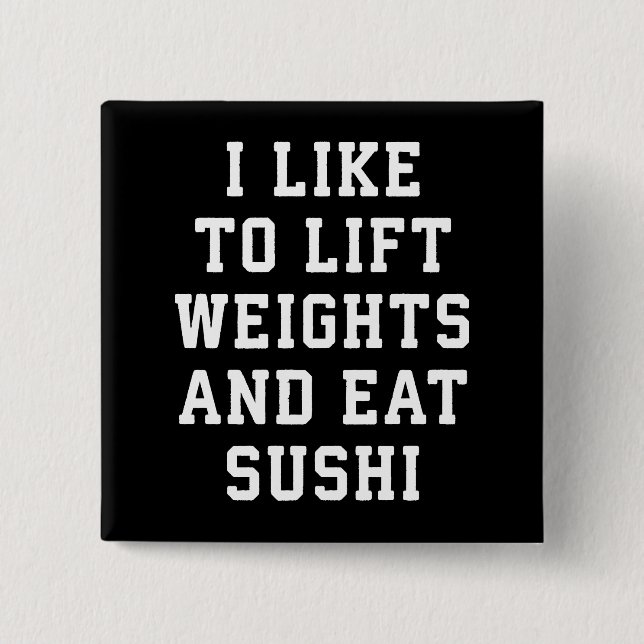 Chapa Cuadrada Pesas elevadoras y sushi de comensal - Novedad de  (Anverso)