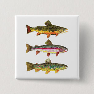 Chapa Cuadrada Pesca de truchas