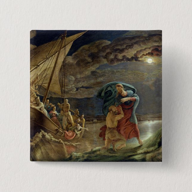 Chapa Cuadrada Peter camina en el agua, 1806 (Anverso)