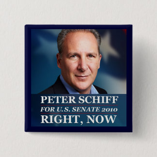 Chapa Cuadrada Peter Schiff para el senado en CT, 2010