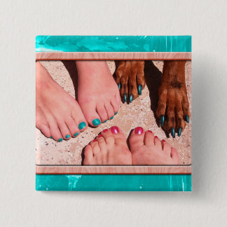 Chapa Cuadrada Peticure - día del balneario del Pedicure