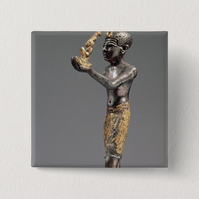 Chapa Cuadrada Pharaoh que hace un ofrecimiento antes de la diosa (Anverso)