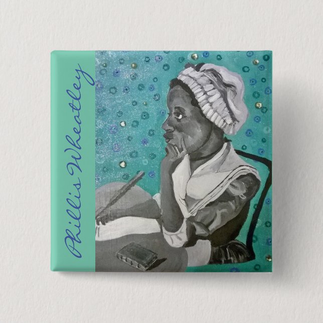 Chapa Cuadrada Phillis Wheatley (Anverso)