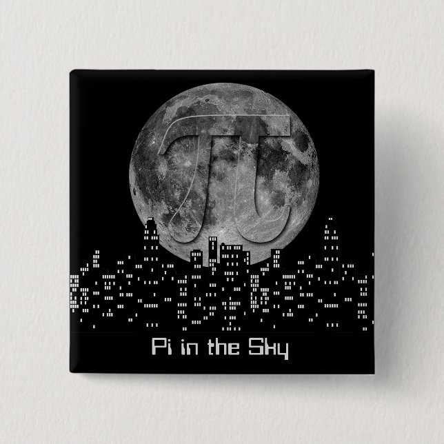 Chapa Cuadrada Pi De Luna En El Cielo (Anverso)