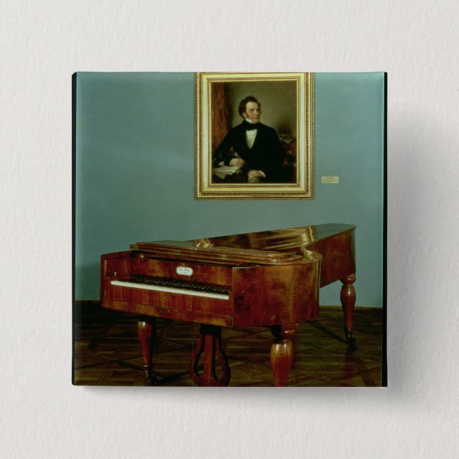 Chapa Cuadrada Piano que pertenece a Francisco Peter Schubert (Anverso)