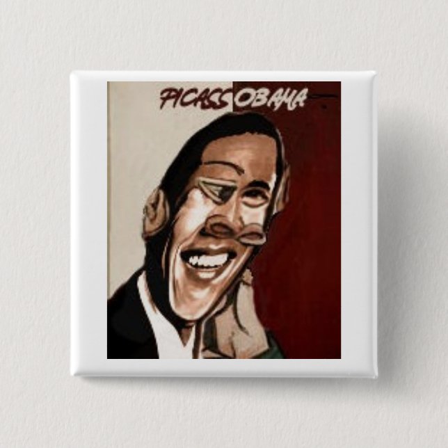 Chapa Cuadrada picassobama (Anverso)