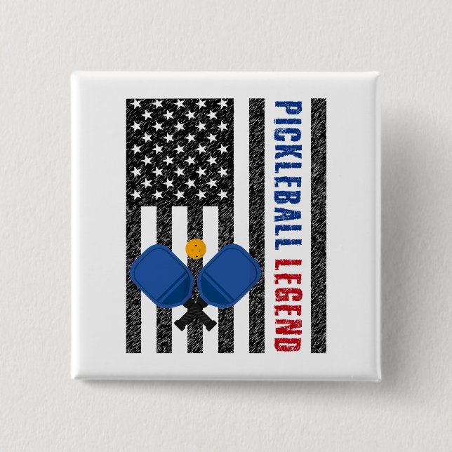 Chapa Cuadrada Pickleball Legend USA (Anverso)