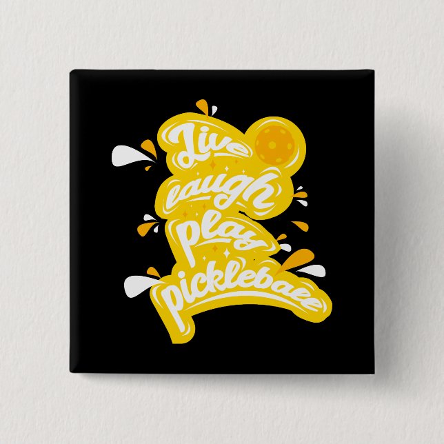 Chapa Cuadrada Pickleball - Live Lauren Play Pickleball (Anverso)