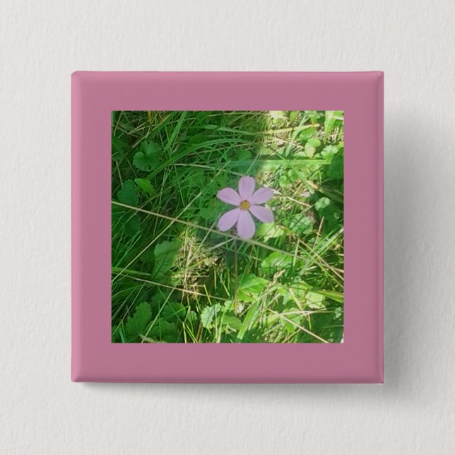 Chapa Cuadrada Pico-a-boo Rosa (Anverso)