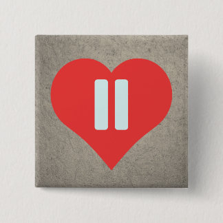 Chapa Cuadrada Pictograma de los símbolos de la pausa