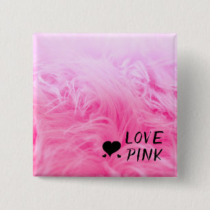 Chapa Cuadrada Piel de Faux del último Hot Pink Fuzzy
