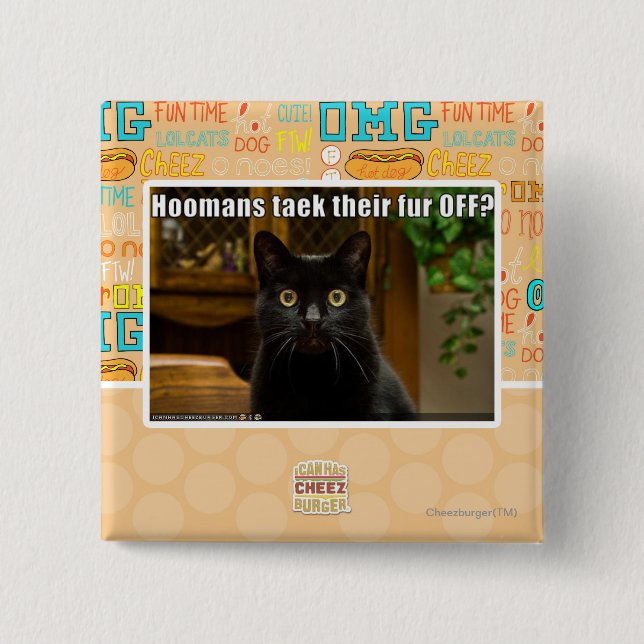 Chapa Cuadrada ¿Piel de Hoomans Taek allí APAGADO? (Anverso)