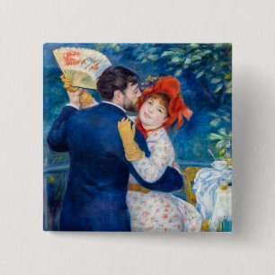 Chapa Cuadrada Pierre-Auguste Renoir - Baile Campestre
