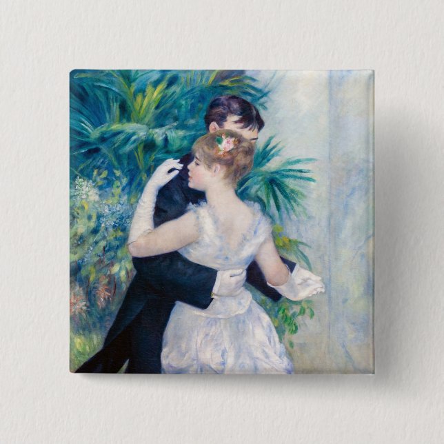 Chapa Cuadrada Pierre-Auguste Renoir - Danza de la ciudad (Anverso)