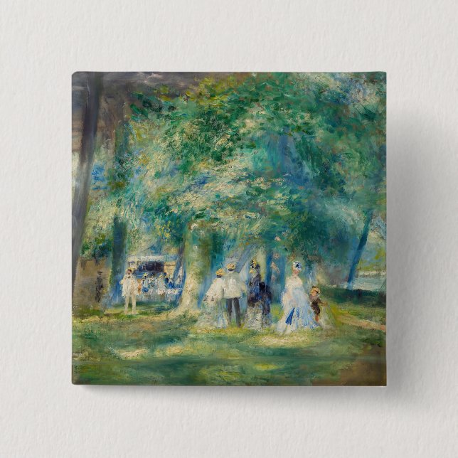 Chapa Cuadrada Pierre-Auguste Renoir - El Fiesta en Saint-Cloud (Anverso)