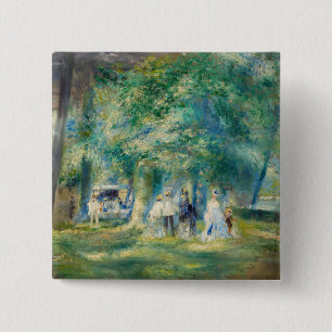 Chapa Cuadrada Pierre-Auguste Renoir - La Fiesta en Saint-Cloud