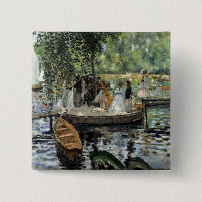 Chapa Cuadrada Pierre-Auguste Renoir - La Grenouillere (Anverso)