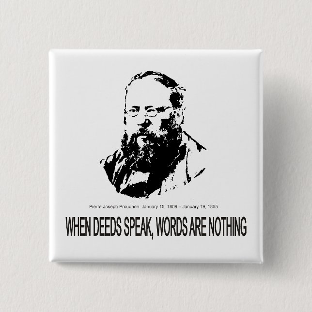 Chapa Cuadrada Pierre-Joseph Proudhon (Anverso)