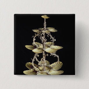 Chapa Cuadrada Pieza central grabado en relieve de la tabla