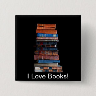 Chapa Cuadrada Pila del vintage de libros viejos