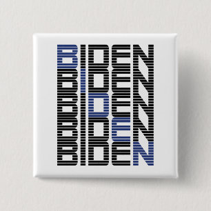 Chapa Cuadrada Pilas de texto BIDEN