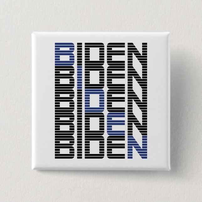 Chapa Cuadrada Pilas de texto BIDEN (Anverso)