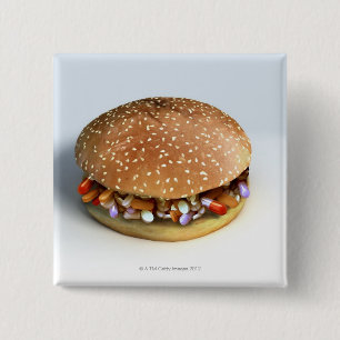 Chapa Cuadrada Pill Burger