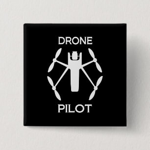 Chapa Cuadrada Piloto de drones de clases
