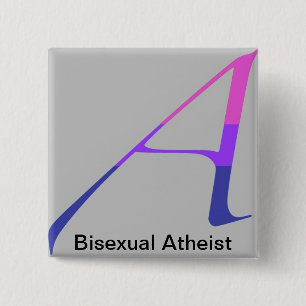 Chapa Cuadrada Pin bisexual del ateo