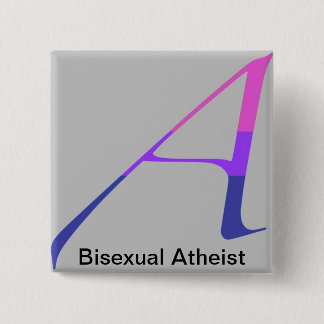 Chapa Cuadrada Pin bisexual del ateo