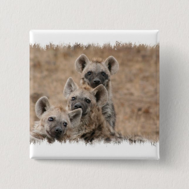 Chapa Cuadrada Pin cuadrado de los Hyenas (Anverso)