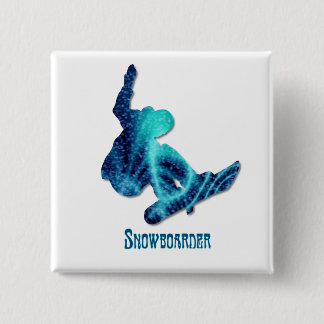 Chapa Cuadrada Pin cuadrado del Snowboarder