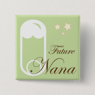 Chapa Cuadrada Pin de Baby Shower Nana