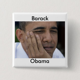 Chapa Cuadrada Pin de Barack Obama