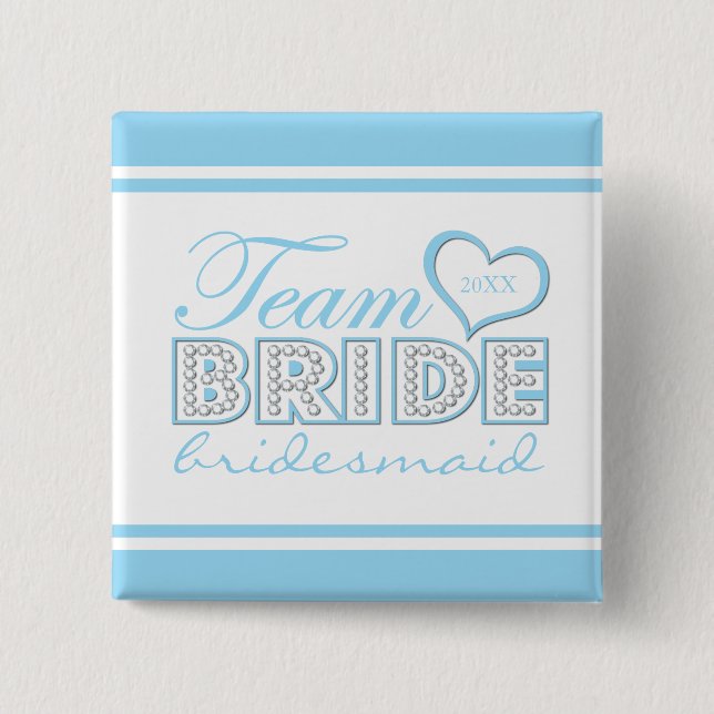 Chapa Cuadrada PIN DE BRIDESMAID | Keepsake (Anverso)
