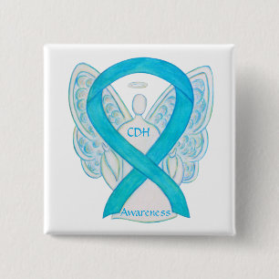 Chapa Cuadrada Pin de Concienciación de Hernia CDH Diafragmática 