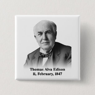 Chapa Cuadrada Pin de Edison