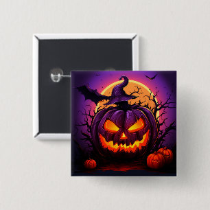 Chapa Cuadrada Pin de Halloween