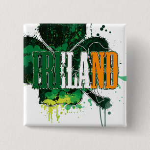 Chapa Cuadrada Pin de Irlanda