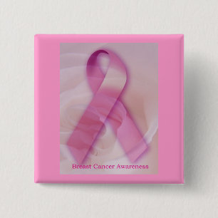 Chapa Cuadrada Pin de la conciencia del cáncer de pecho