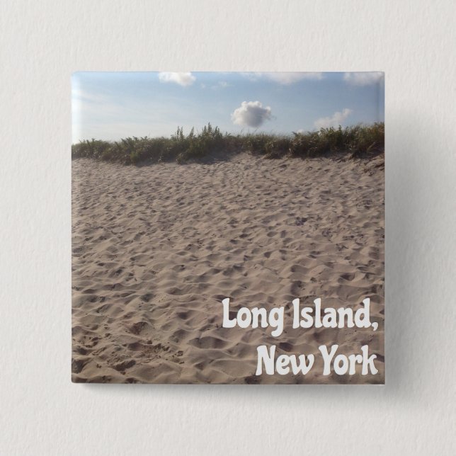 Chapa Cuadrada Pin de Long Island (Anverso)