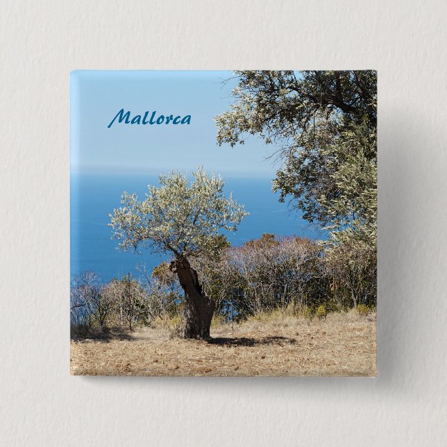 Chapa Cuadrada Pin de Mallorca (Anverso)