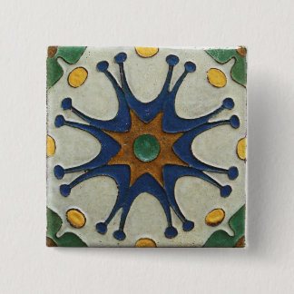 Chapa Cuadrada Pin de mosaico de época